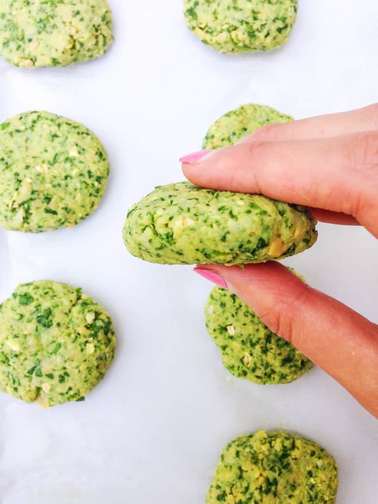 baked green falafel