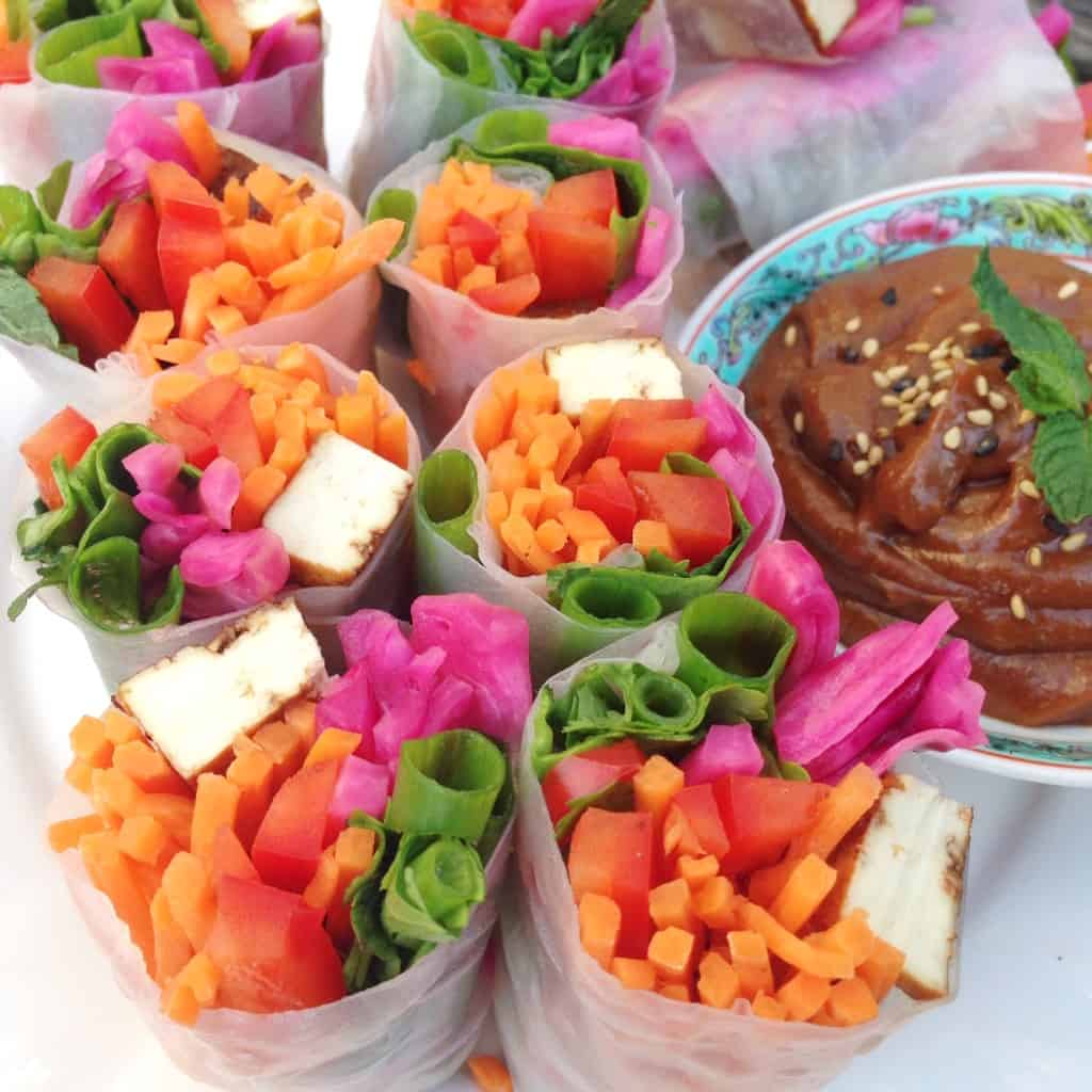 rainbow spring rolls
