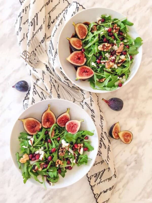 Fig and Arugula Salad with Balsamic reduction