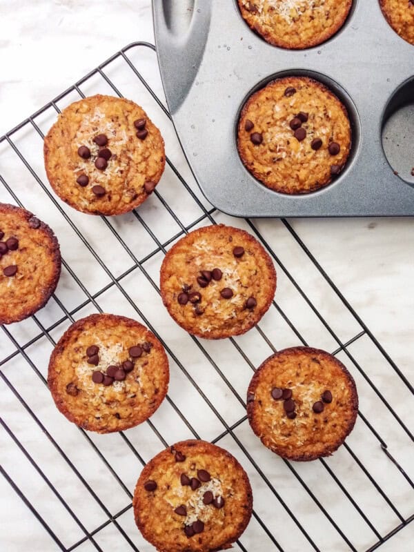 vegan chocolate chip muffins-healthy and gluten-free!