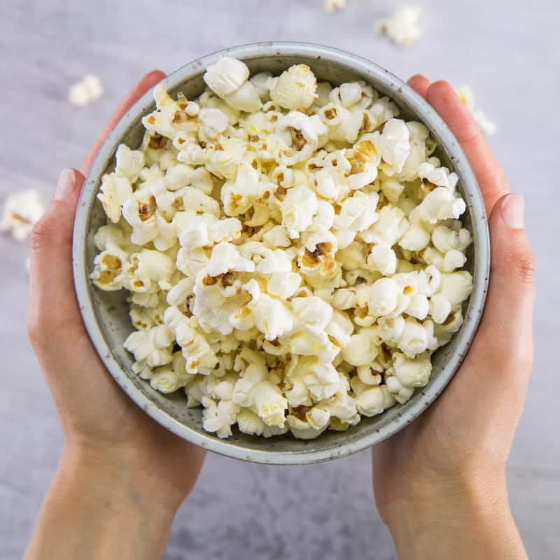coconut oil and sea salt popcorn