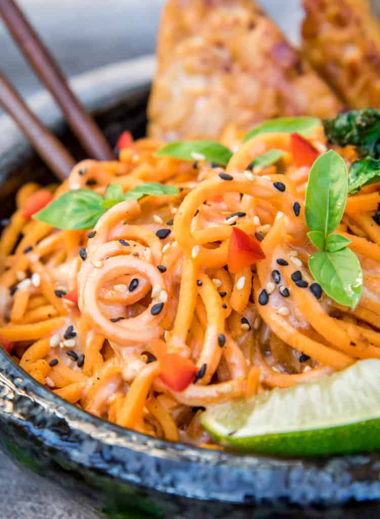 creamy sweet potato noodles