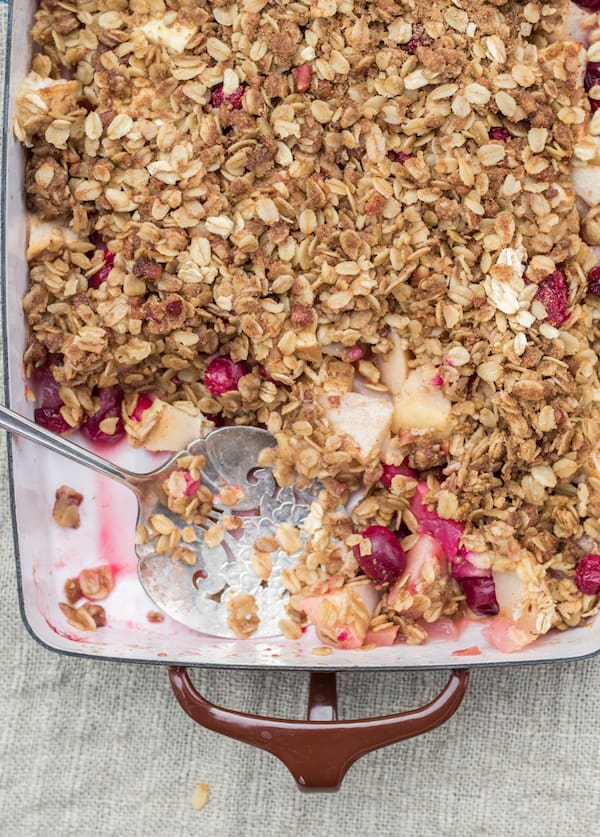 pear and cranberry crisp