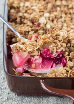 pear and cranberry crisp