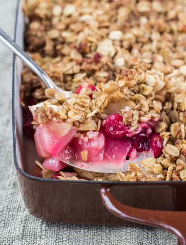pear and cranberry crisp