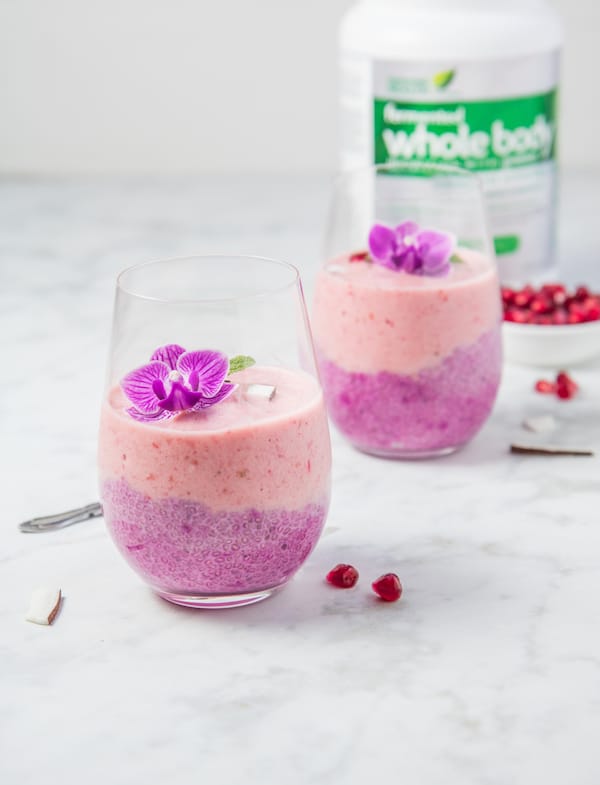Detox dragonfruit chia cups 