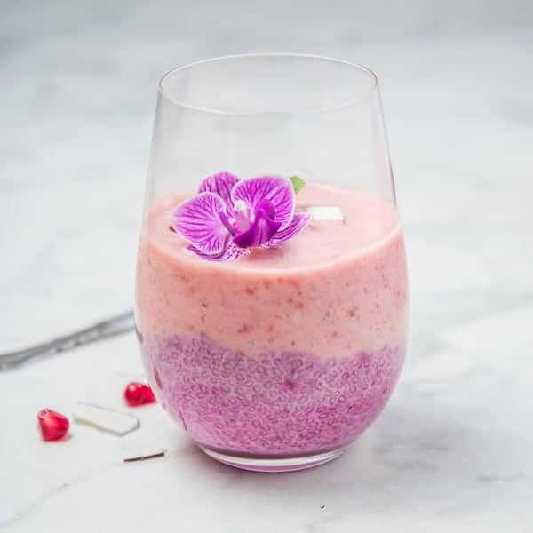 Detox dragonfruit chia cups
