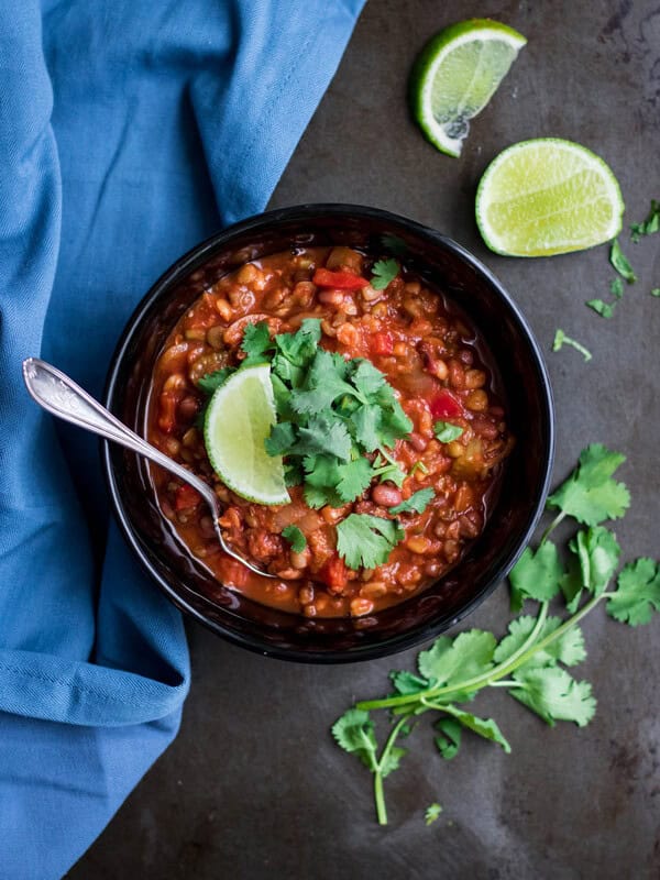 sprouted lentil chipotle chili 2