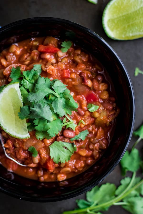 sprouted lentil chipotle chili