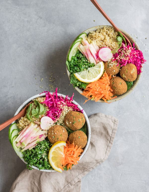 Turkish lentil kofte bowls
