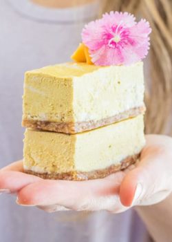 vegan mango cheesecake bars