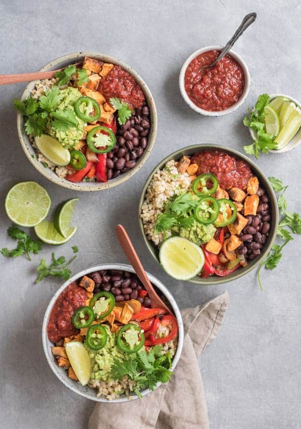 Chipotle style burrito bowls