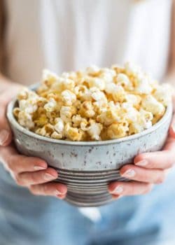 Salted caramel coconut popcorn