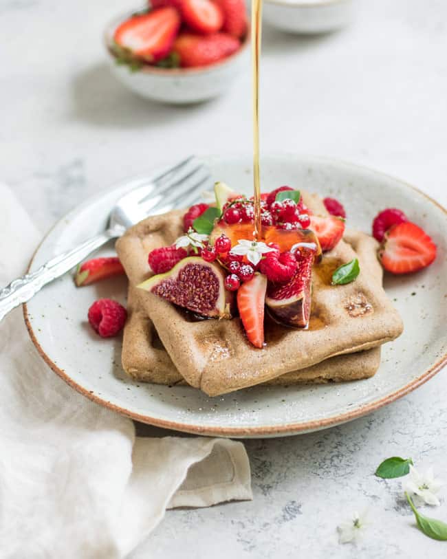 vegan buckwheat waffles
