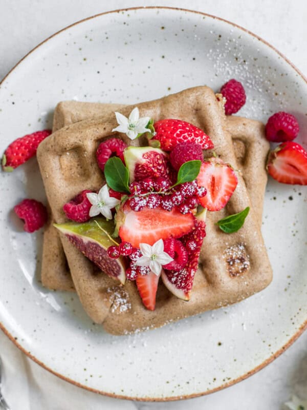 vegan buckwheat waffles