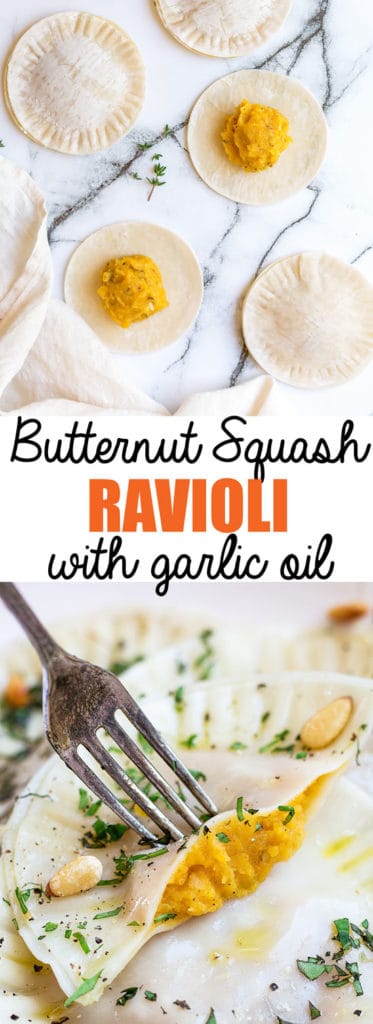 Choosingchia.com| These butternut squash ravioli with garlic infused olive oil make the perfect easy Fall dinner. You won't believe the easy trick they use instead of pasta dough!