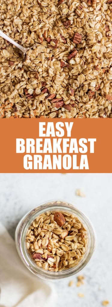 This homemade rise and shine breakfast granola is a healthy vegan breakfast that is loaded with superfoods! It's easy to make, and delicious!