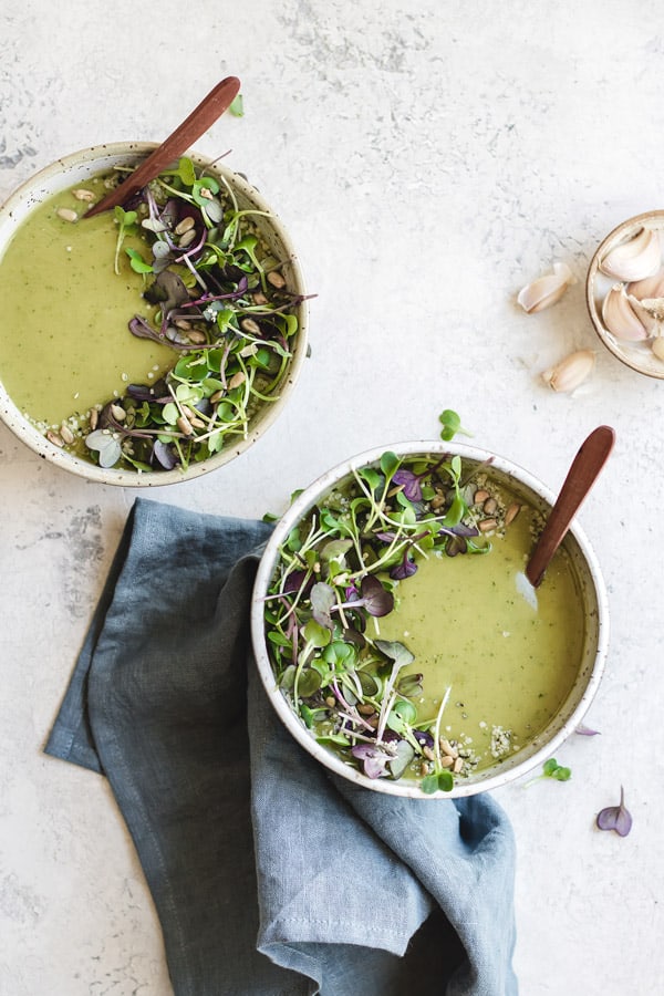 green goddess broccoli soup