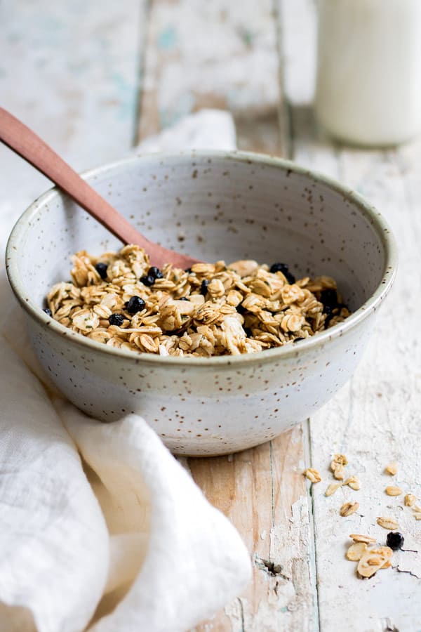 blueberry, maple & vanilla bean granola