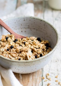 blueberry, maple & vanilla bean granola