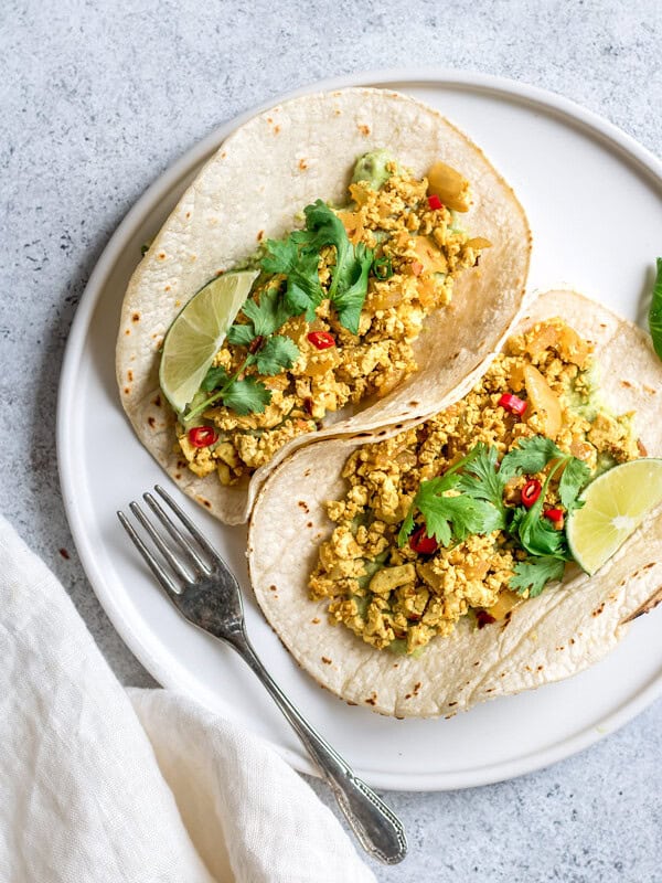 scrambled tofu breakfast tacos
