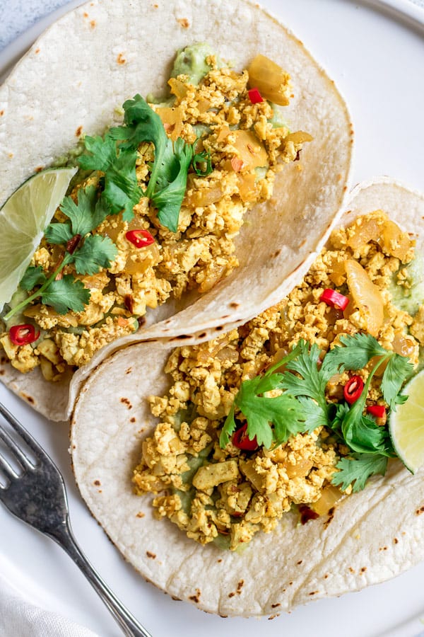 scrambled tofu breakfast tacos
