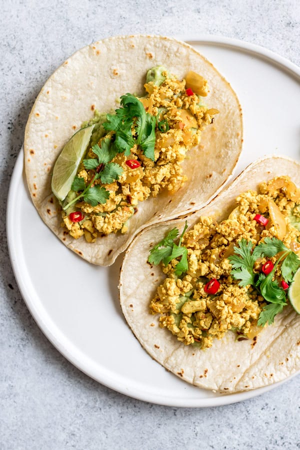 scrambled tofu breakfast tacos