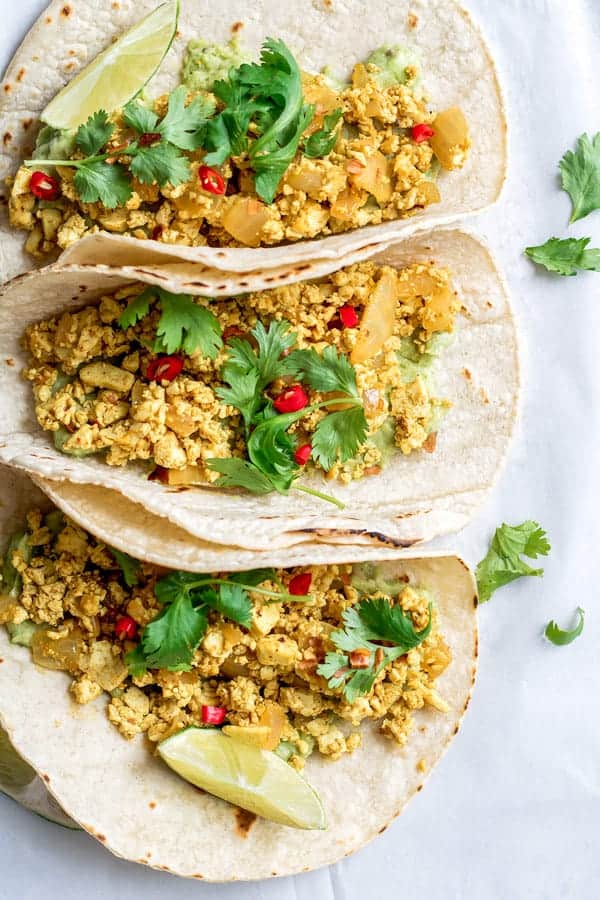 scrambled tofu breakfast tacos