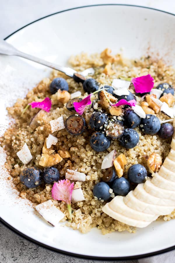 maple cinnamon breakfast quinoa