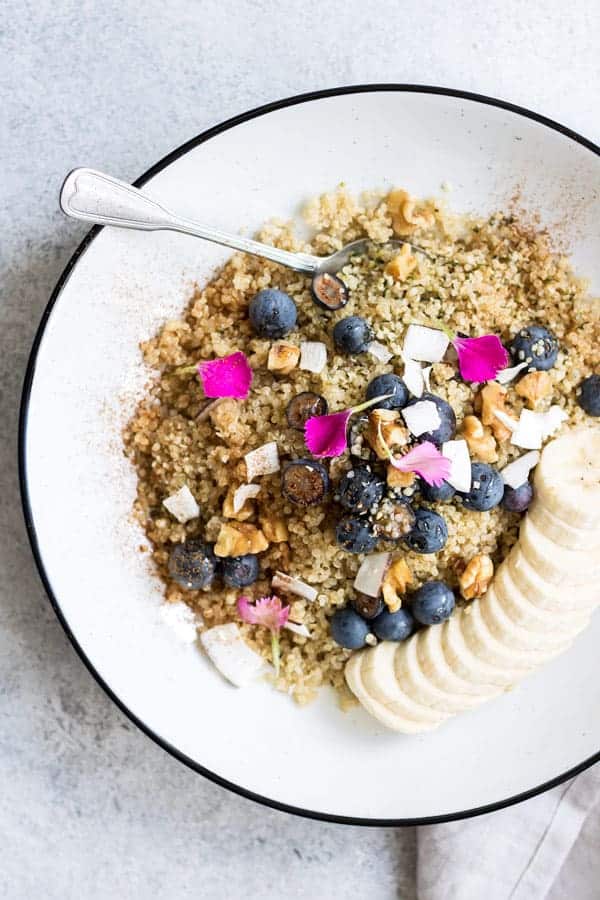 maple cinnamon breakfast quinoa