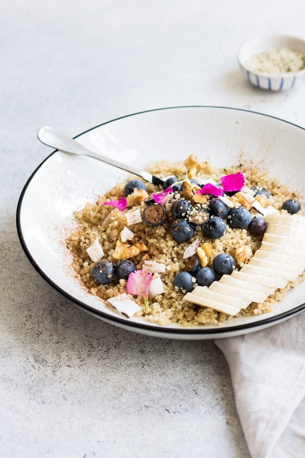 maple cinnamon breakfast quinoa