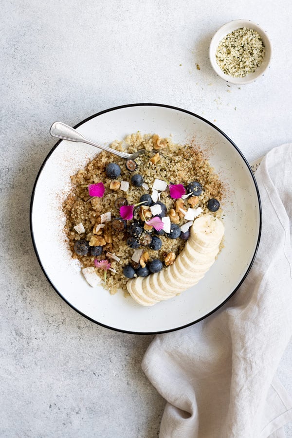 maple cinnamon breakfast quinoa