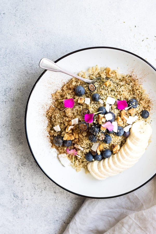maple cinnamon breakfast quinoa
