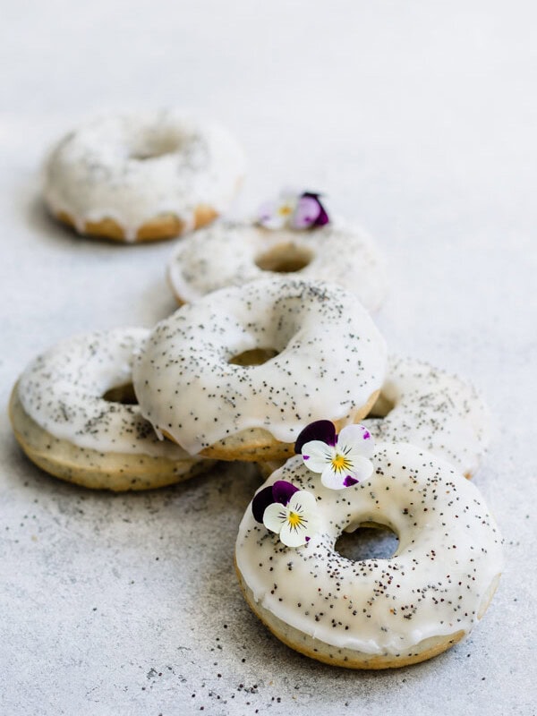 vegan lemon poppy seed donuts