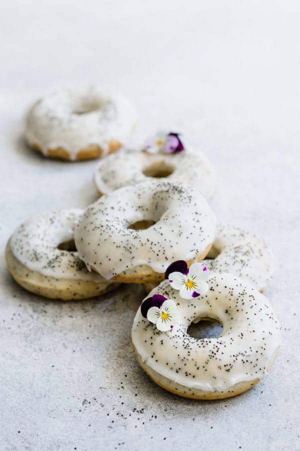 vegan lemon poppy seed donuts