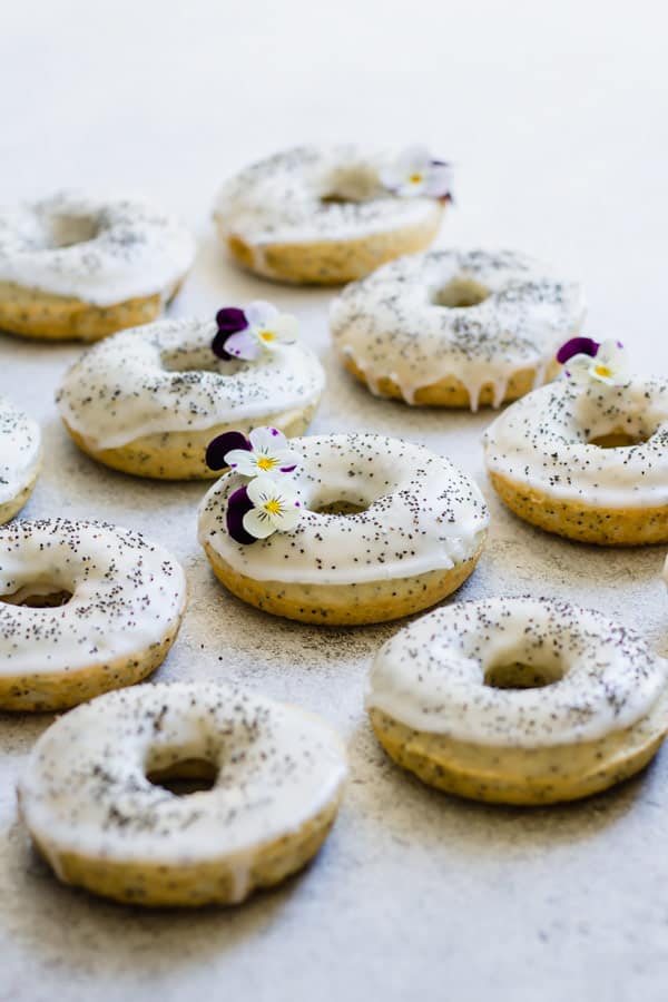 vegan lemon poppy seed donuts
