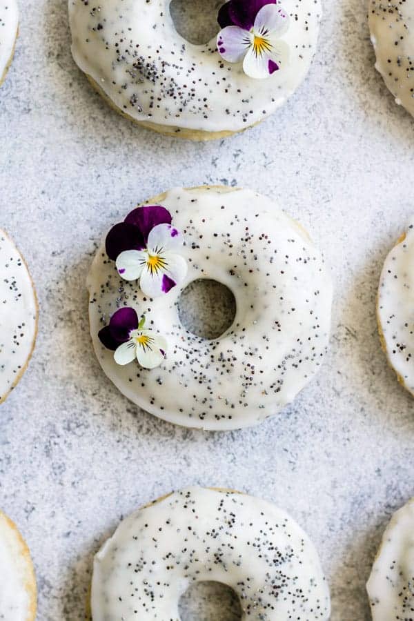 vegan lemon poppy seed donuts