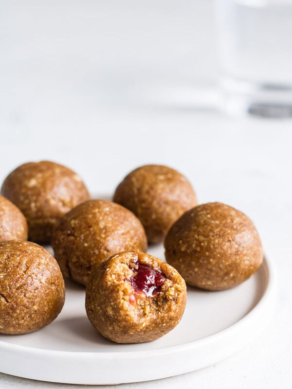 peanut butter and jelly energy balls