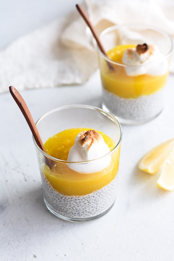 lemon meringue pie chia pudding