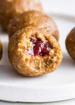 peanut butter and jelly energy balls
