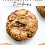 vegan spiced chocolate chunk cookies