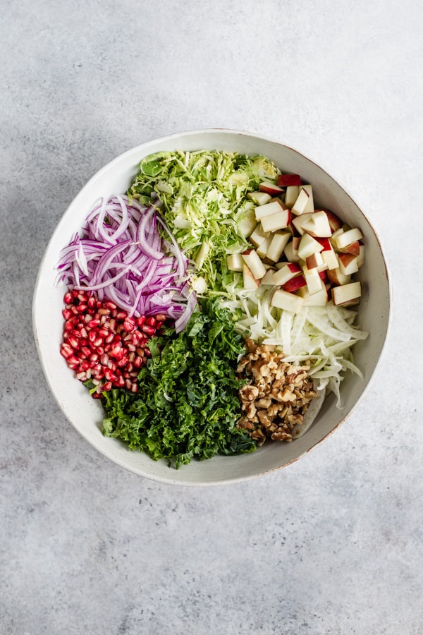 shaved brussels sprouts, fennel & apple salad