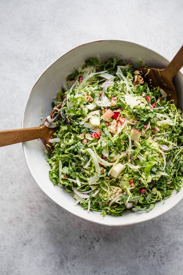 shaved brussels sprouts, fennel & apple salad