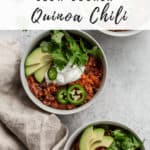 slow cooker quinoa chili
