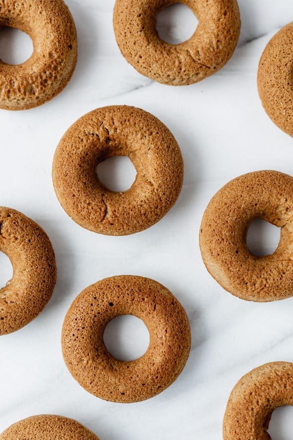 vegan chia latte donuts with maple glaze