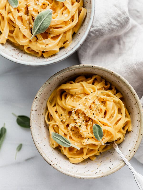 vegan pumpkin Alfredo