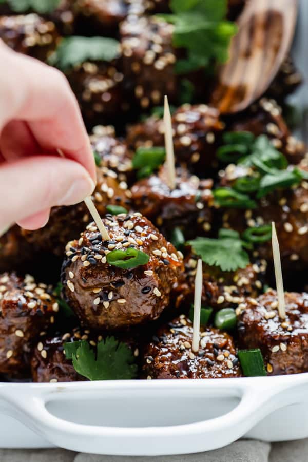 plant-based sweet and sour meatballs