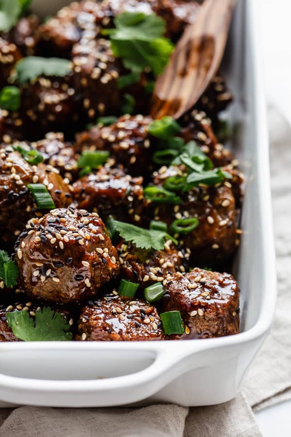 plant-based sweet and sour meatballs