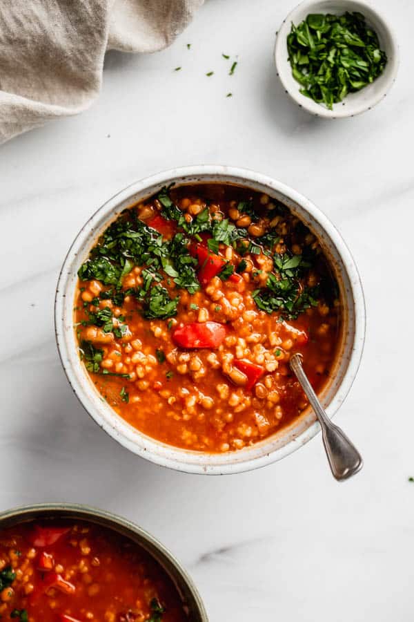 vegan stuffed pepper soup