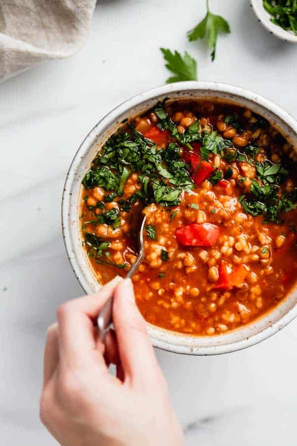 vegan stuffed pepper soup
